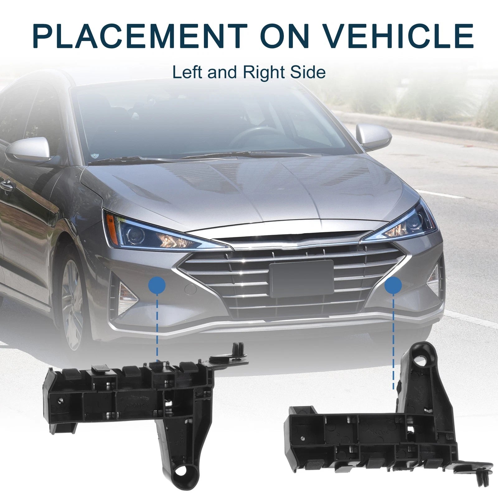 Front Bumper Retainer Bracket Pair for Honda Jazz (2005–2017)