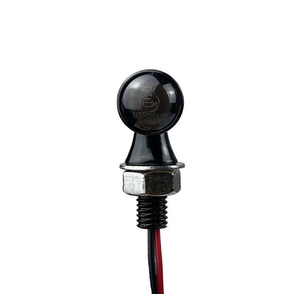 2Pcs Smoke Motorcycle Turn Signals Blinker Light Amber Mini Indicator Lamp 12V