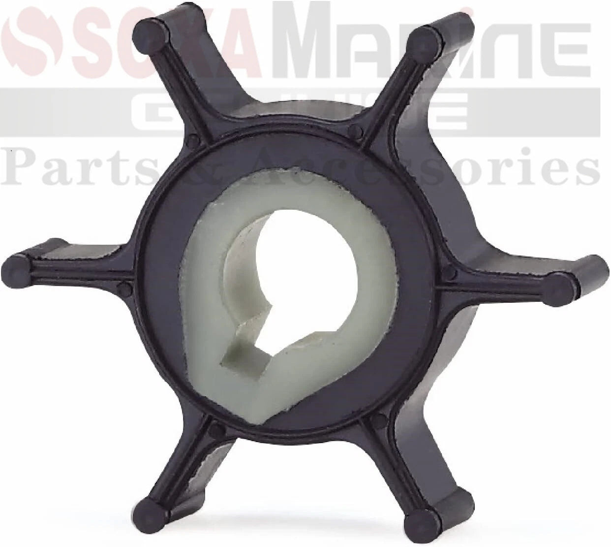 Water Pump Impeller with Key for Mercury Mariner 2HP 4HP (47-80395M, 17-82355)