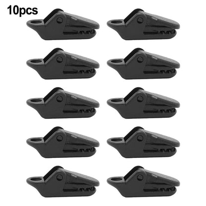 Set of 10 Heavy Duty Plastic Clips for Camping Tool Fittings