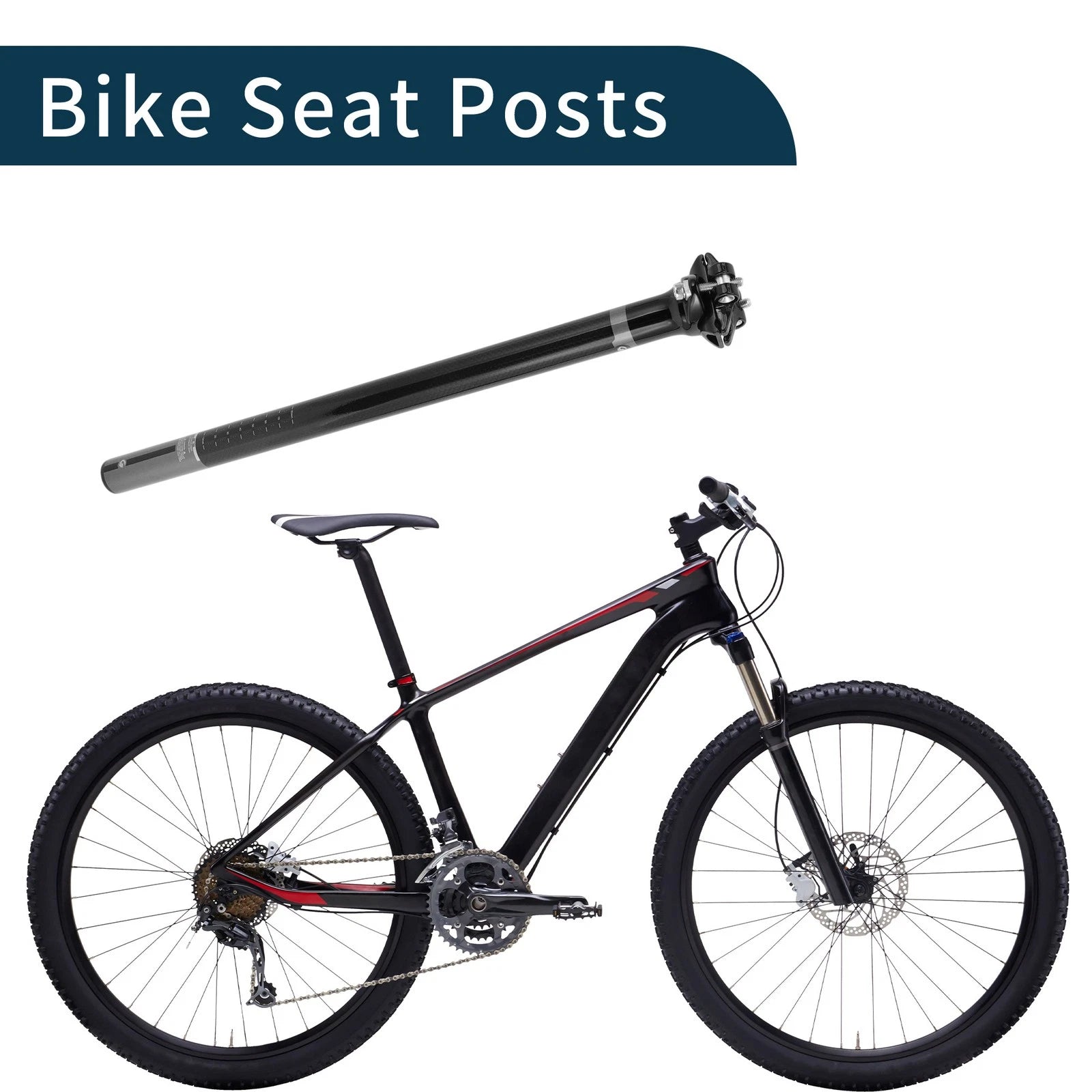 Seat Post 27.2x450mm Shock Absorbing Replacement for Bike (2005–2015)