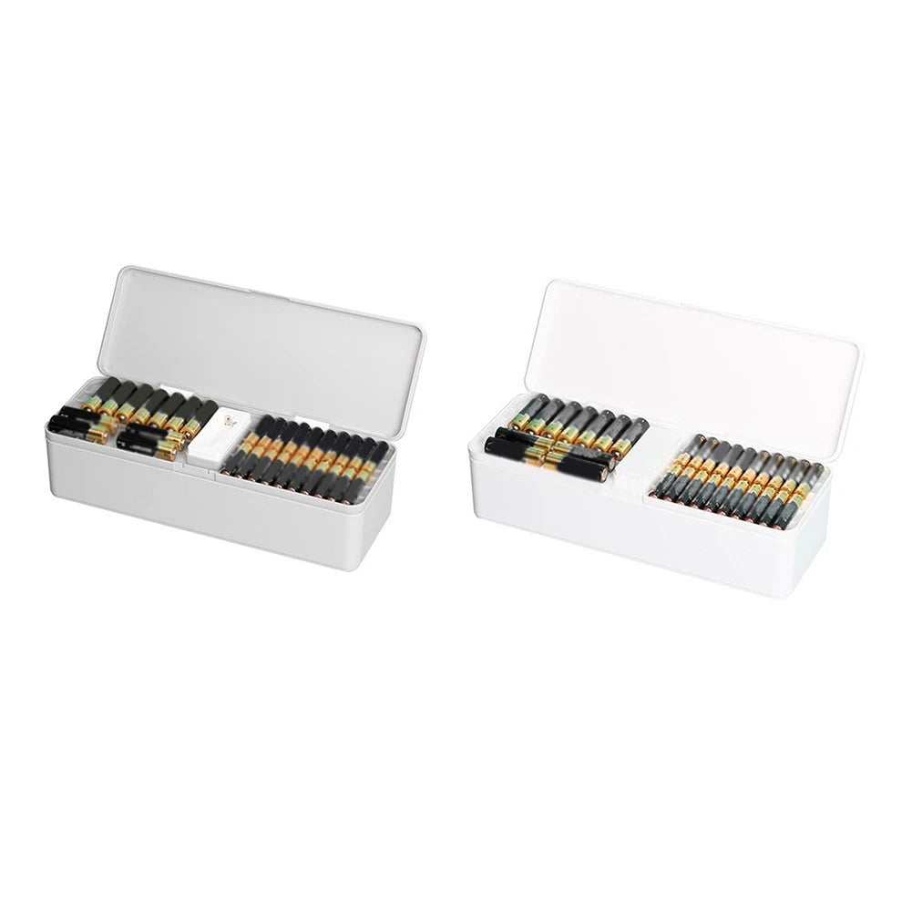Battery Organizer for AA AAA with Protective Padding and Handle