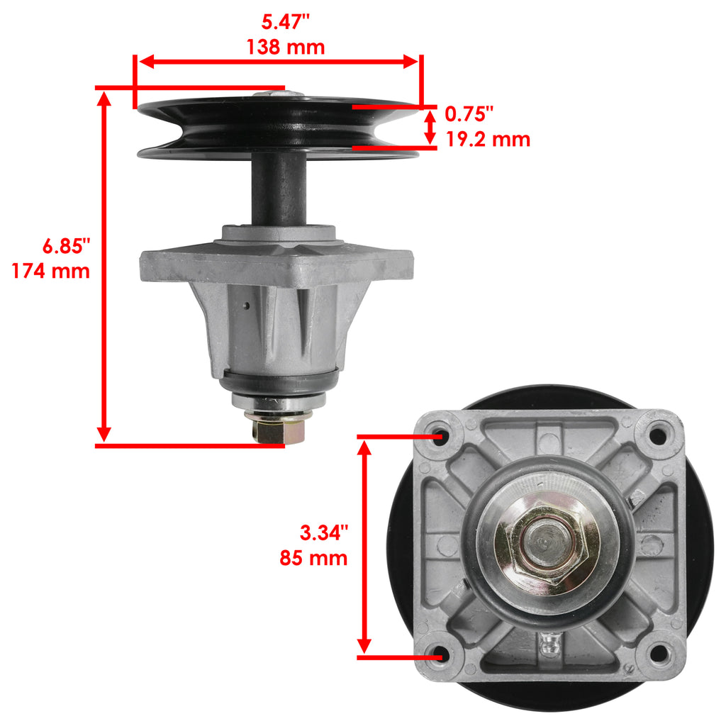 Deck Spindle and Blade Replacement for White Outdoor Q 816H 46 in (2005–2005)