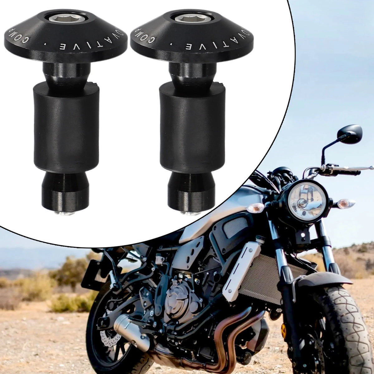 Bar Ends Aluminum Glue Black Grips Cap Handlebar Replacement Slider Brand New