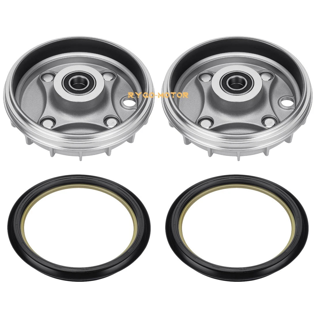 2 Front Brake Drum & Dust Seal for Honda Rancher 350 TRX350TE TRX350TM (2000–2006)