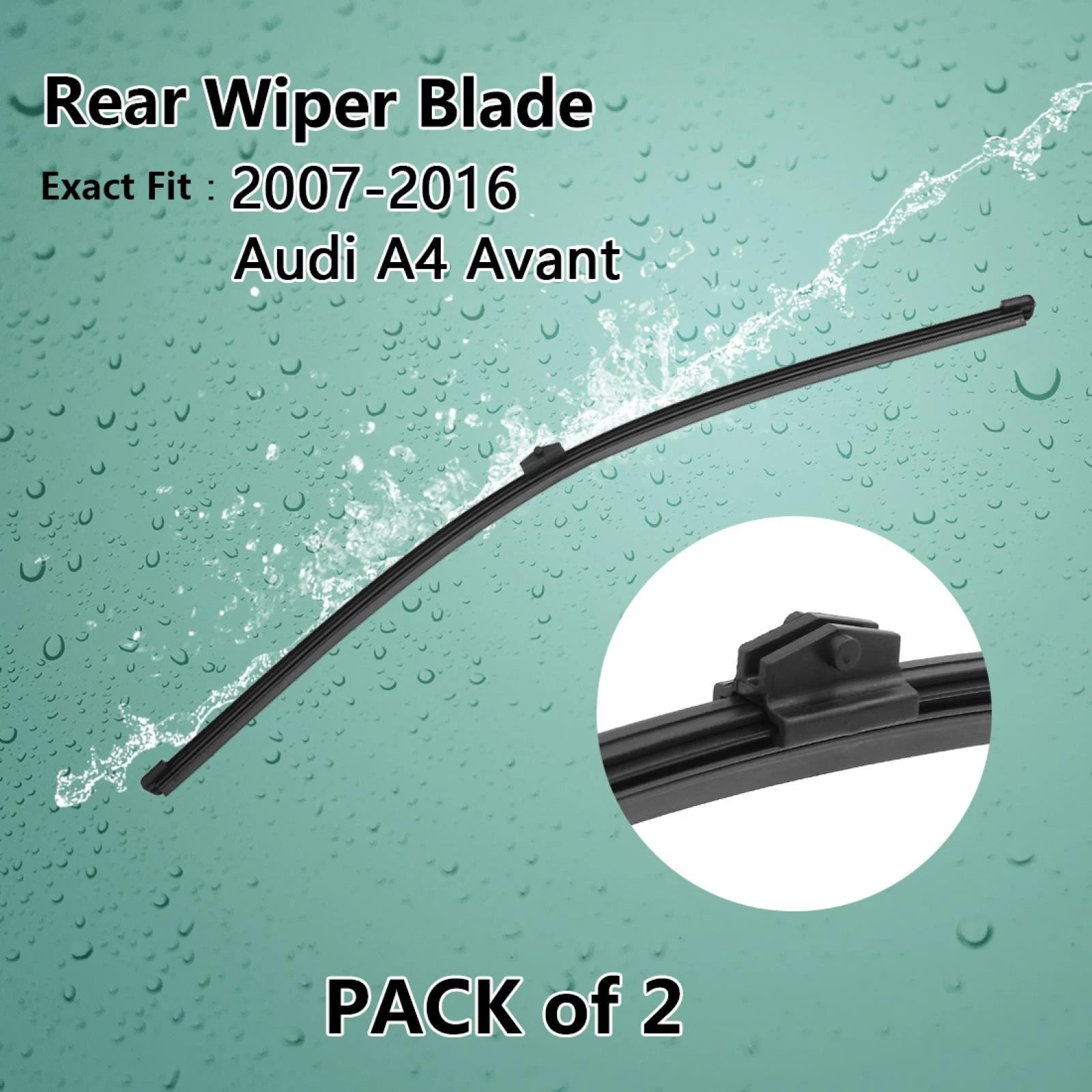 Rear Windshield Wiper Blade 400mm Replacement Set for Audi A4 Avant (2007–2016)