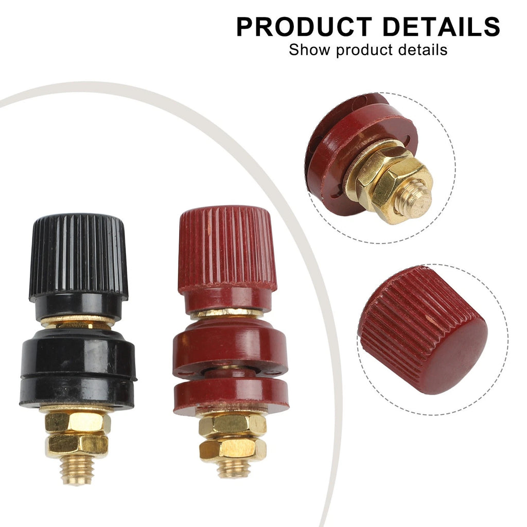 2X M6 Thread Brass Alloy Binding Posts for Welding Machines