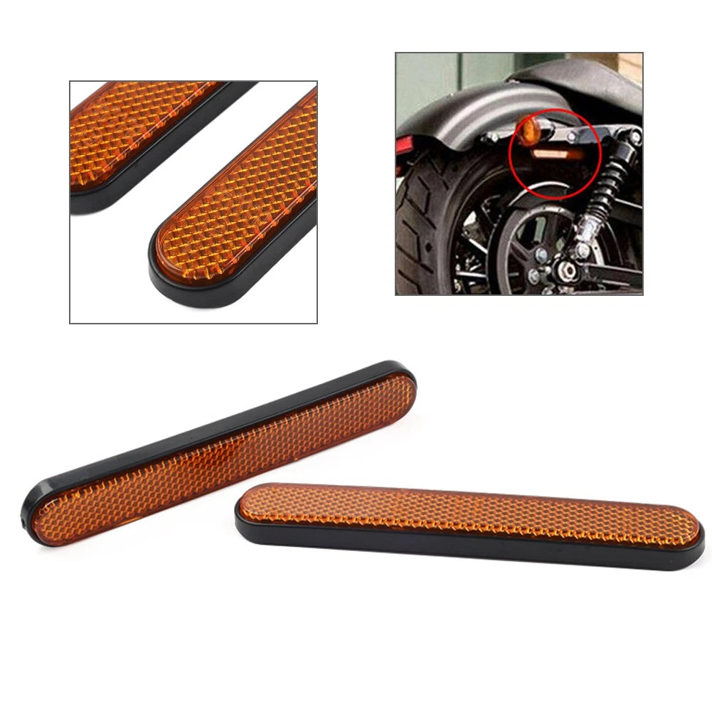 2Pcs Reflective Fork Leg Reflector Stickers for Harley (Universal Fit)