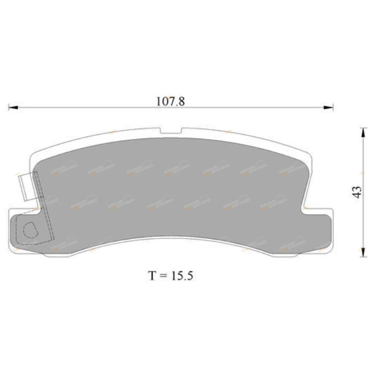 Rear Disc Brake Pad Set for Toyota Corolla AE80 (1984–1988)