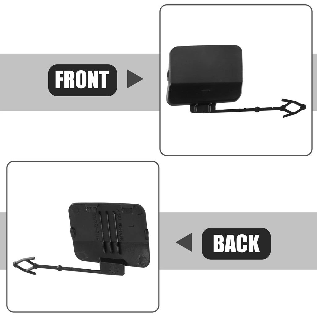 Pair Tow Eye Hook Caps for BMW X5 (2000–2006) Black