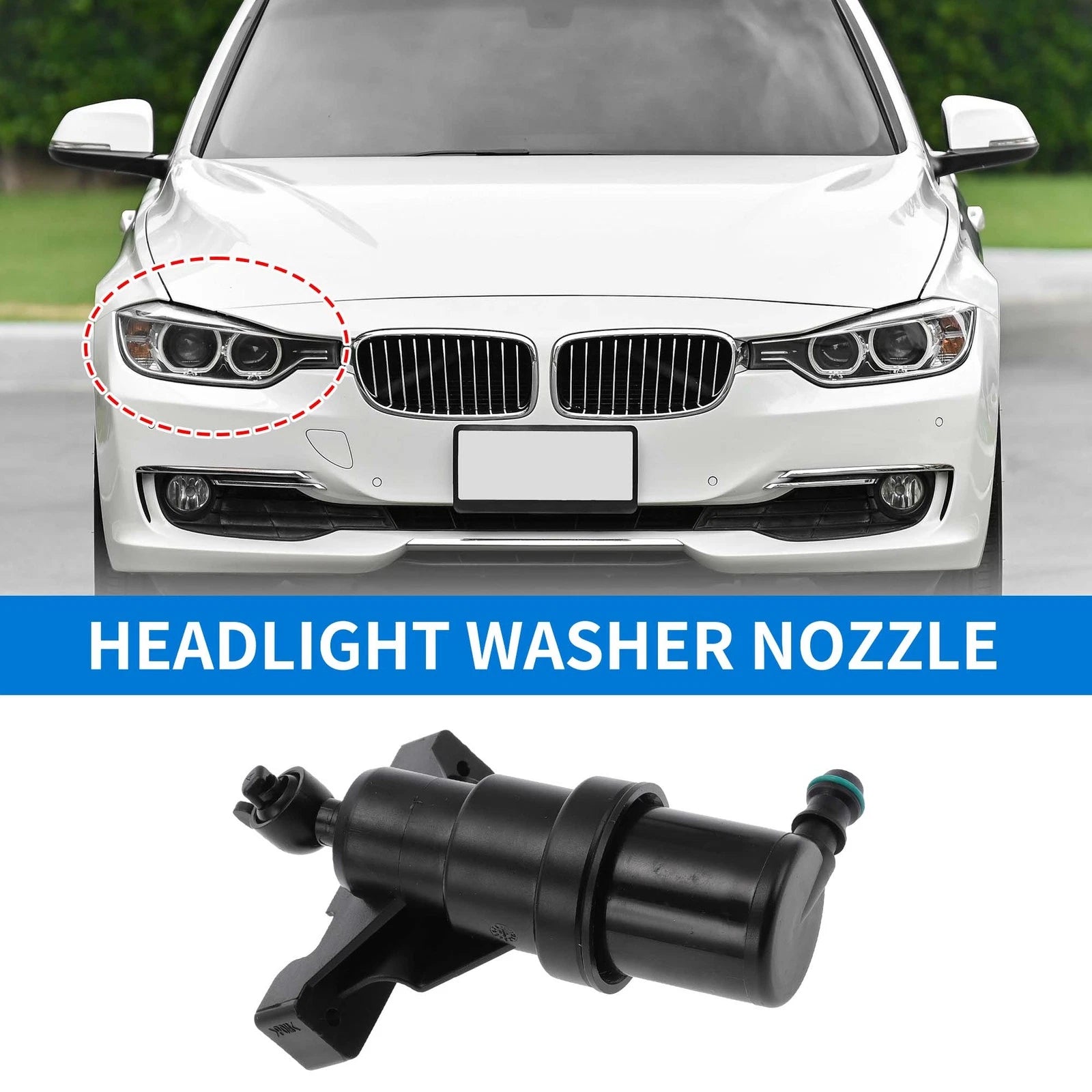 Front Right Headlight Washer Nozzle Replacement for BMW 750i 760Li 745i (2006–2016)
