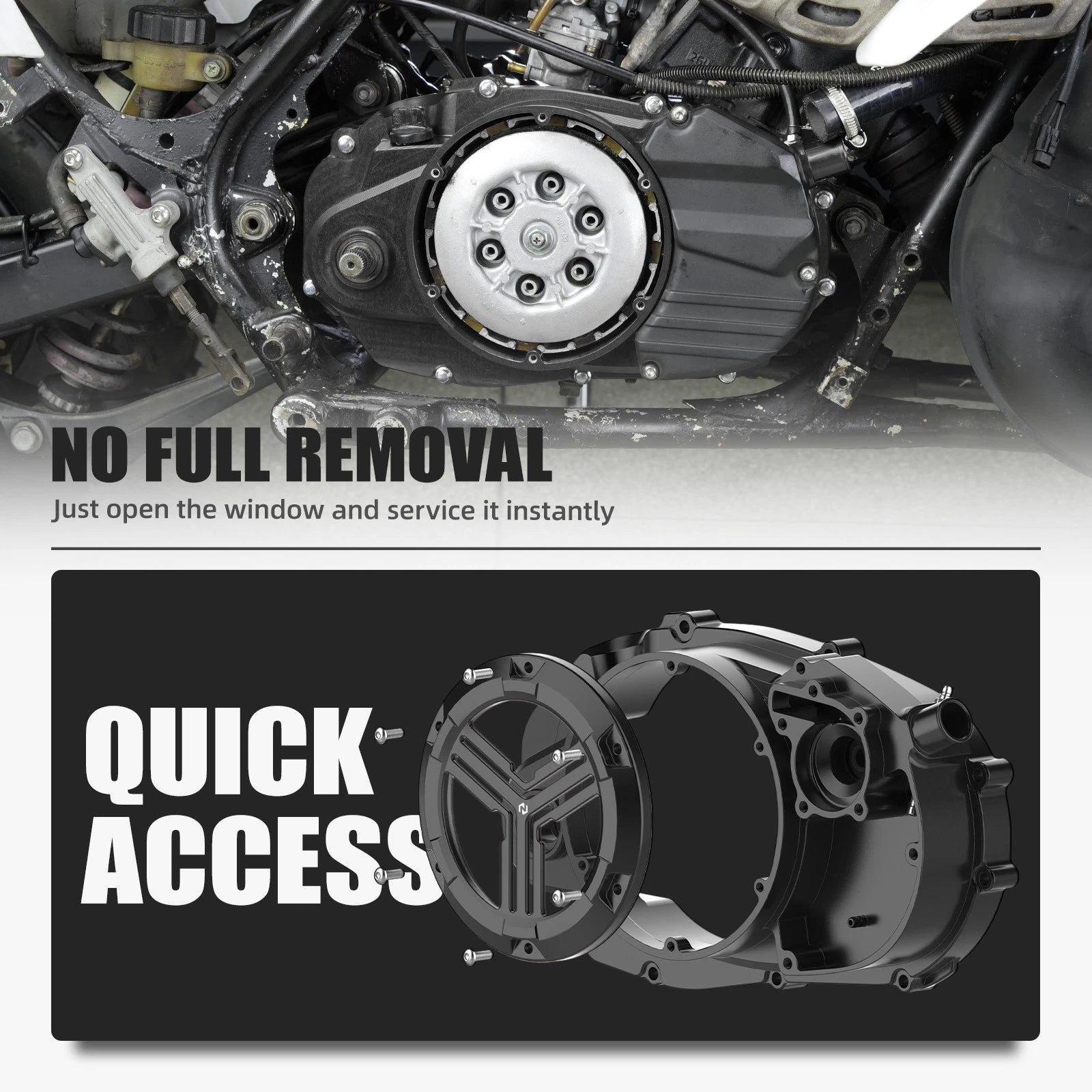 Quick-Access Clutch Cover for Yamaha Banshee 350 (1987–2006)