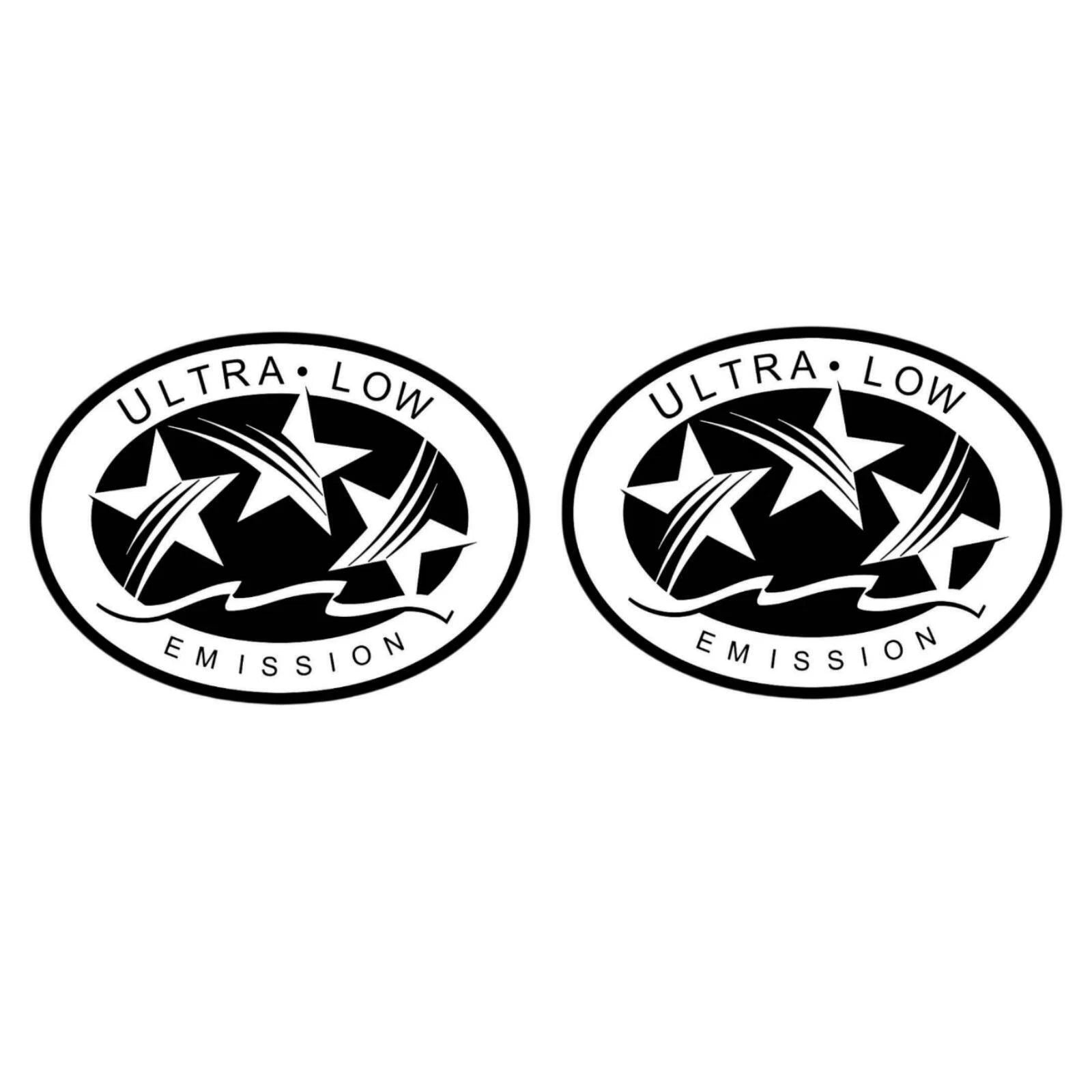 2 Pack Ultra Low Emission 3 Outboard Graphic Sticker Decal White