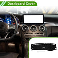 Dashboard Dash Cover Mat Sun Protector Pad Black for Mercedes C Class W205 (2015–2021)
