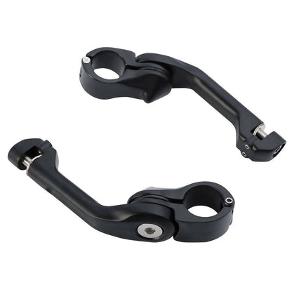 32mm Matte Black Adjustable Footpeg Mount for Harley