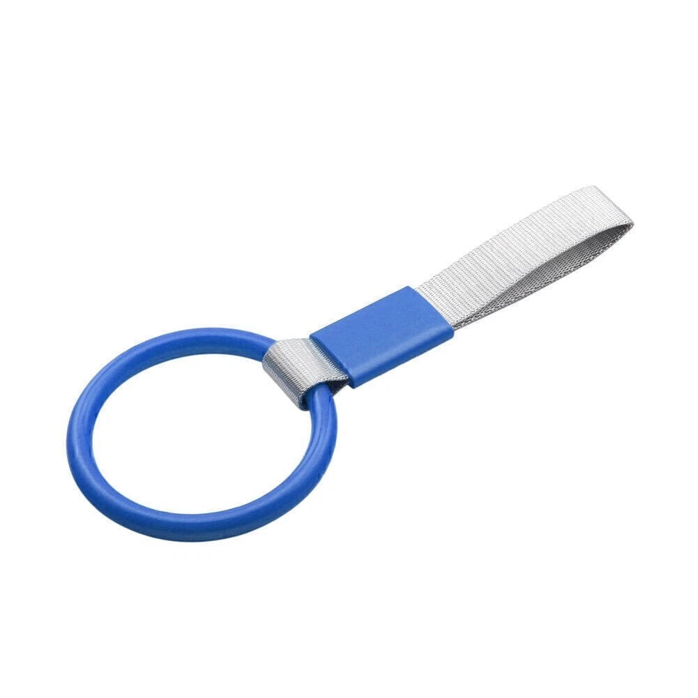 Round Blue JDM Tsurikawa Ring for Universal Fit (No Specific Year)