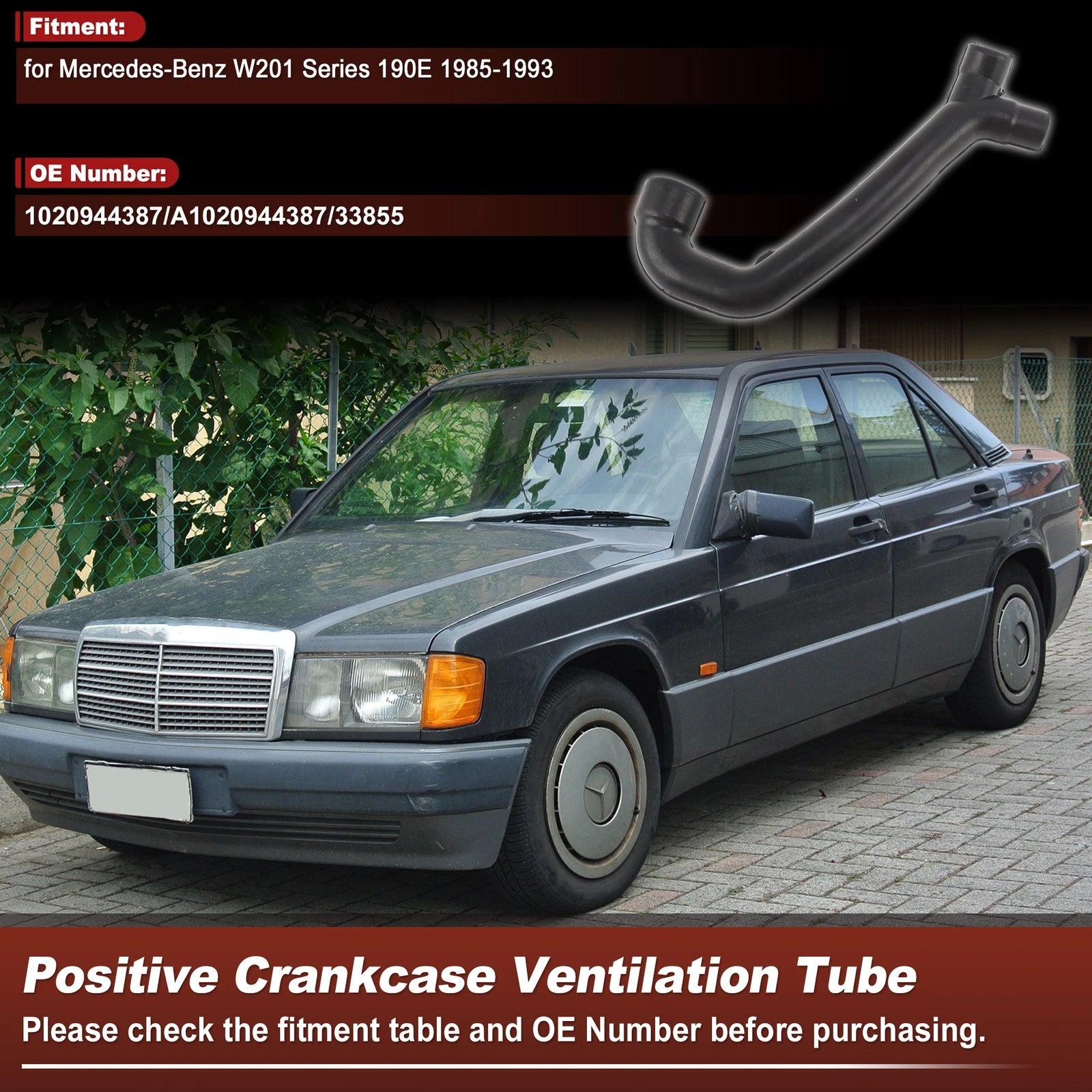 Crankcase Breather Hose Replacement for Mercedes-Benz 190E W201 (1983–1993)