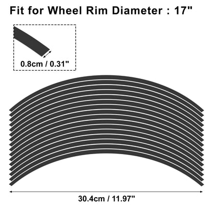 16pcs Wheel Rim Stripe Reflector Stickers for Motorcycle Car Bike (17 in)