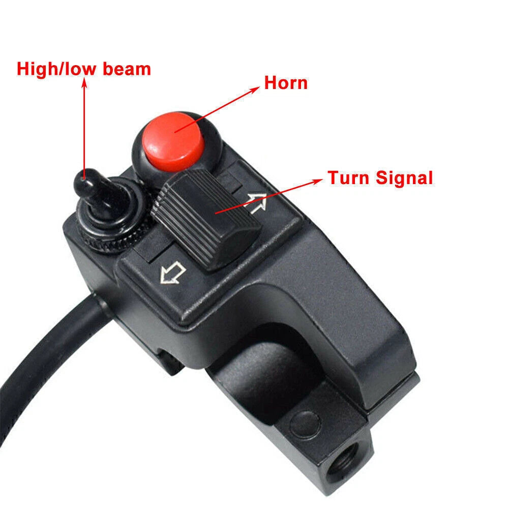 7/8" Left Motorcycle Handlebar Switch for