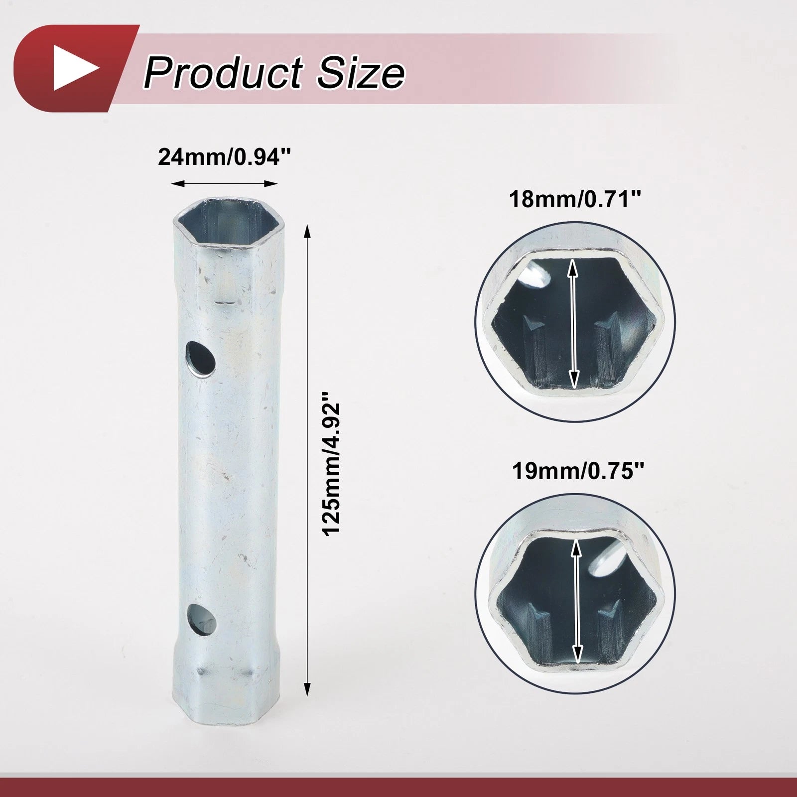 18mm 19mm Hexagon Spark Plug Socket Wrench for