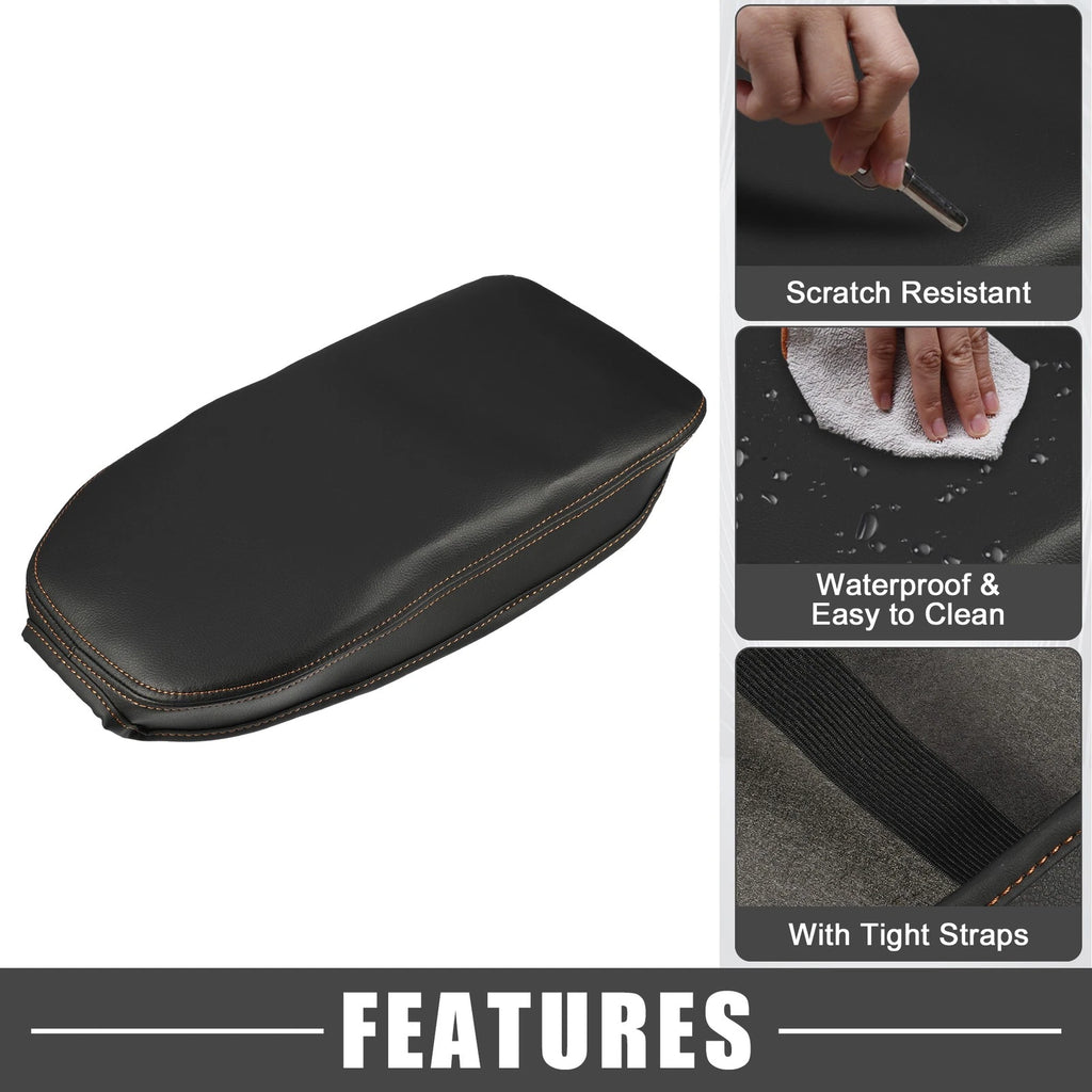 Center Console Armrest Cover for Toyota RAV4 2019–2022 Black Brown