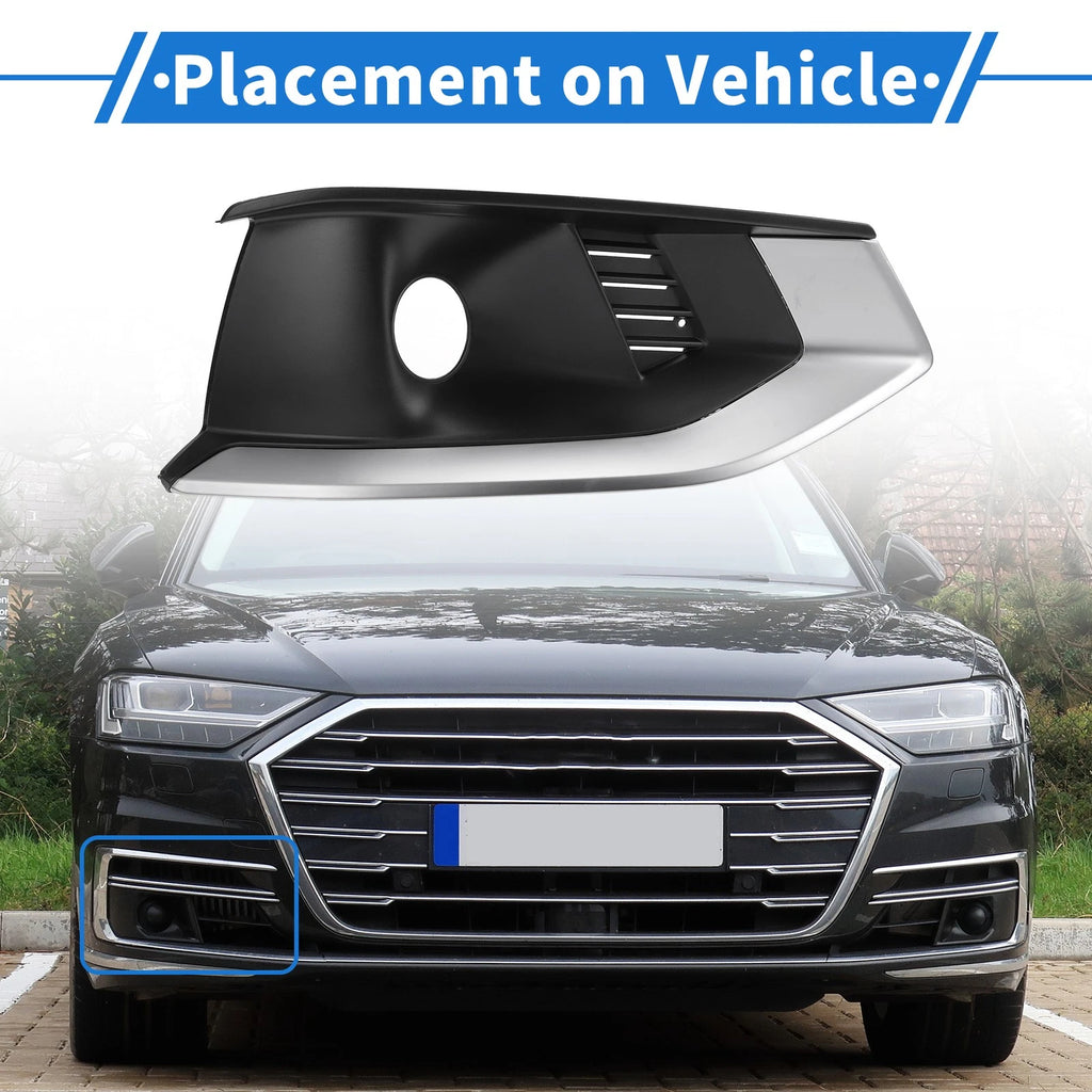 1pc Front Right Fog Light Grill Replacement for Audi A4L (2020–2022)