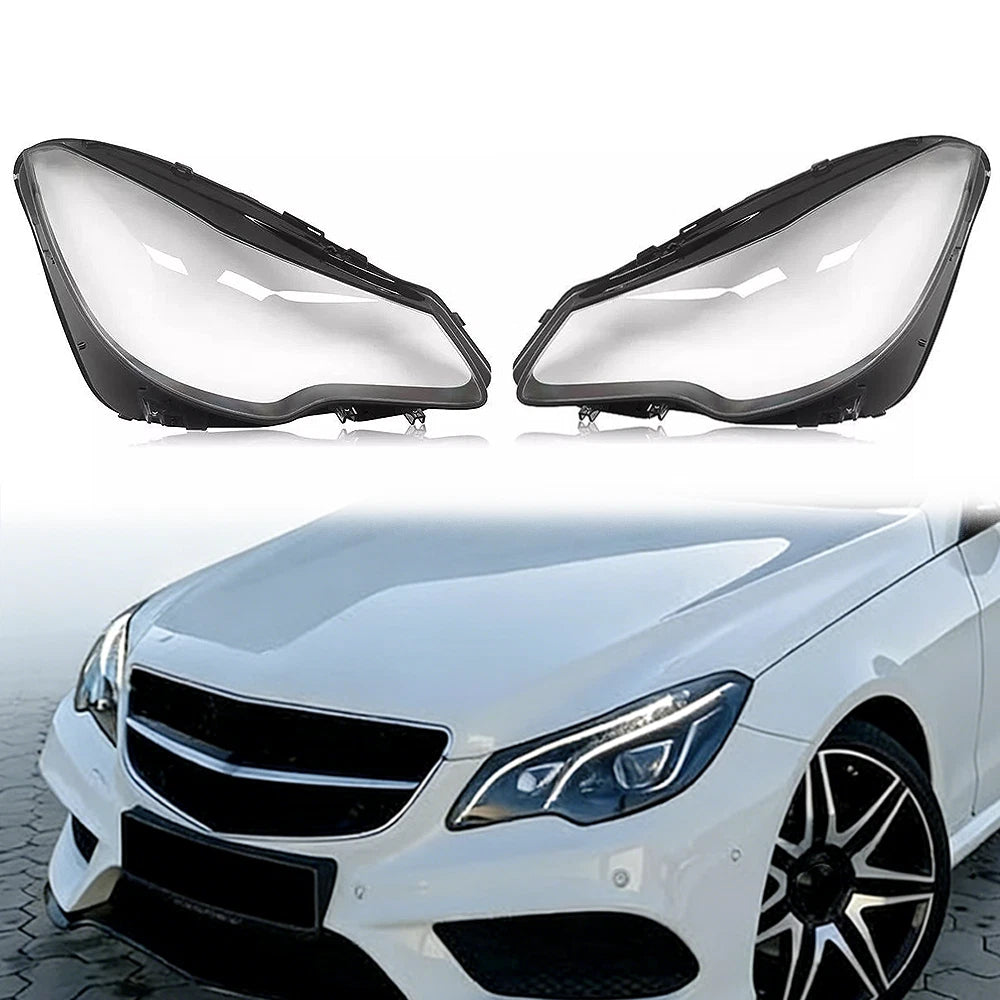 2X Headlight Lens Cover for Mercedes Benz W207 C207 E-Class (2014–2016)