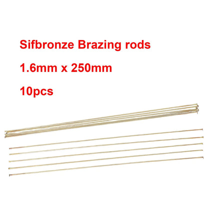 10x Easy Melt Welding Brazing Rods Low Temp Brass 1.6mm x 250mm