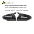 Gloss Black Side Wing Mirror Cover Caps for VW Polo MK6 (2018–2026)