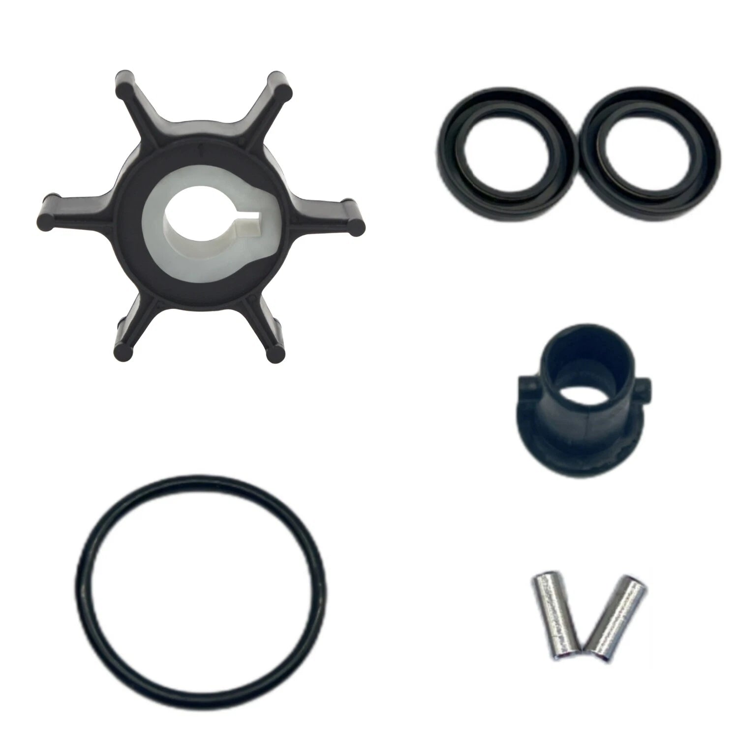 Water Pump Impeller Repair Kit for Yamaha Outboard 2hp 2-Stroke (646-44352-01)