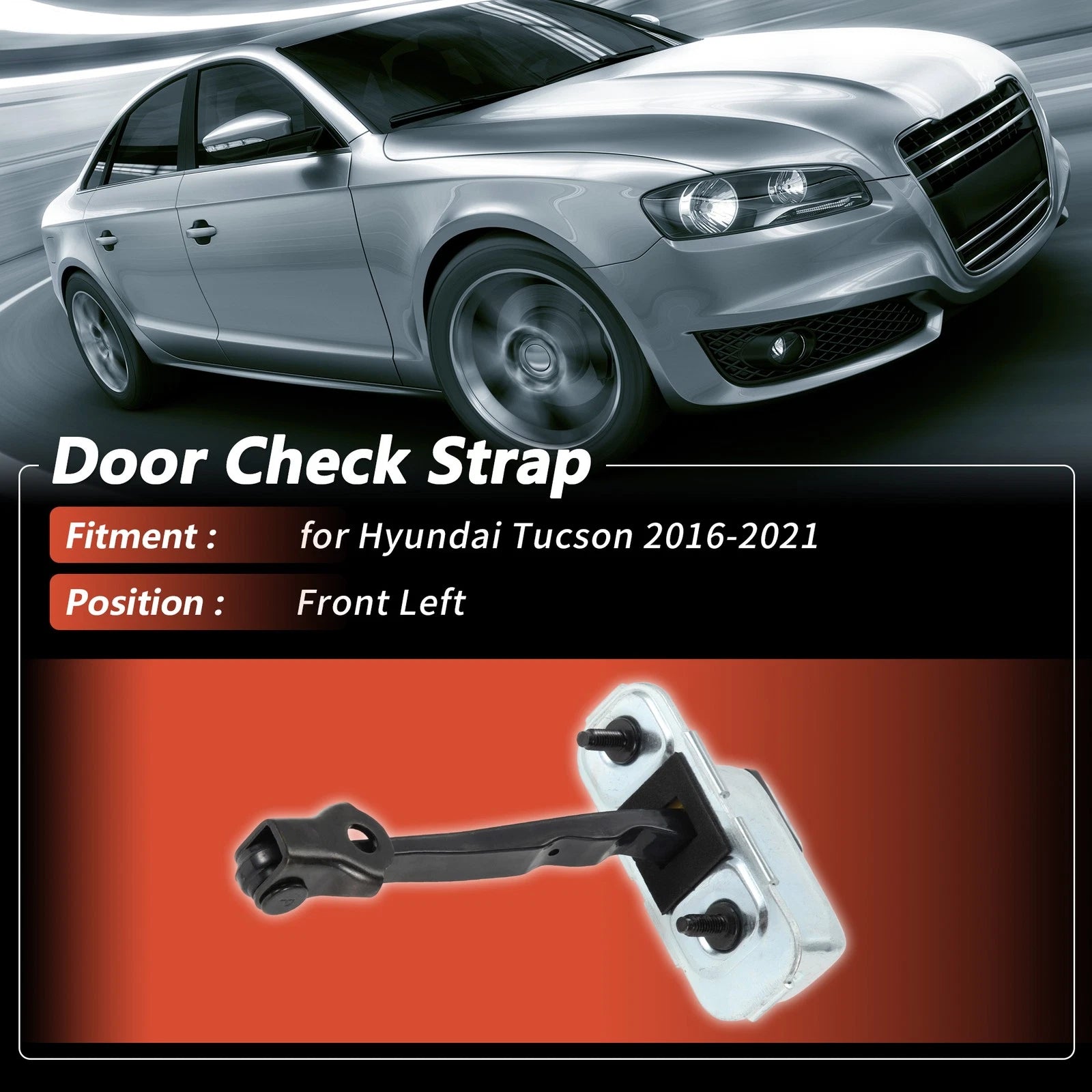 Door Check Strap Front Left Replacement for Hyundai Tucson (2016–2021) 1pc
