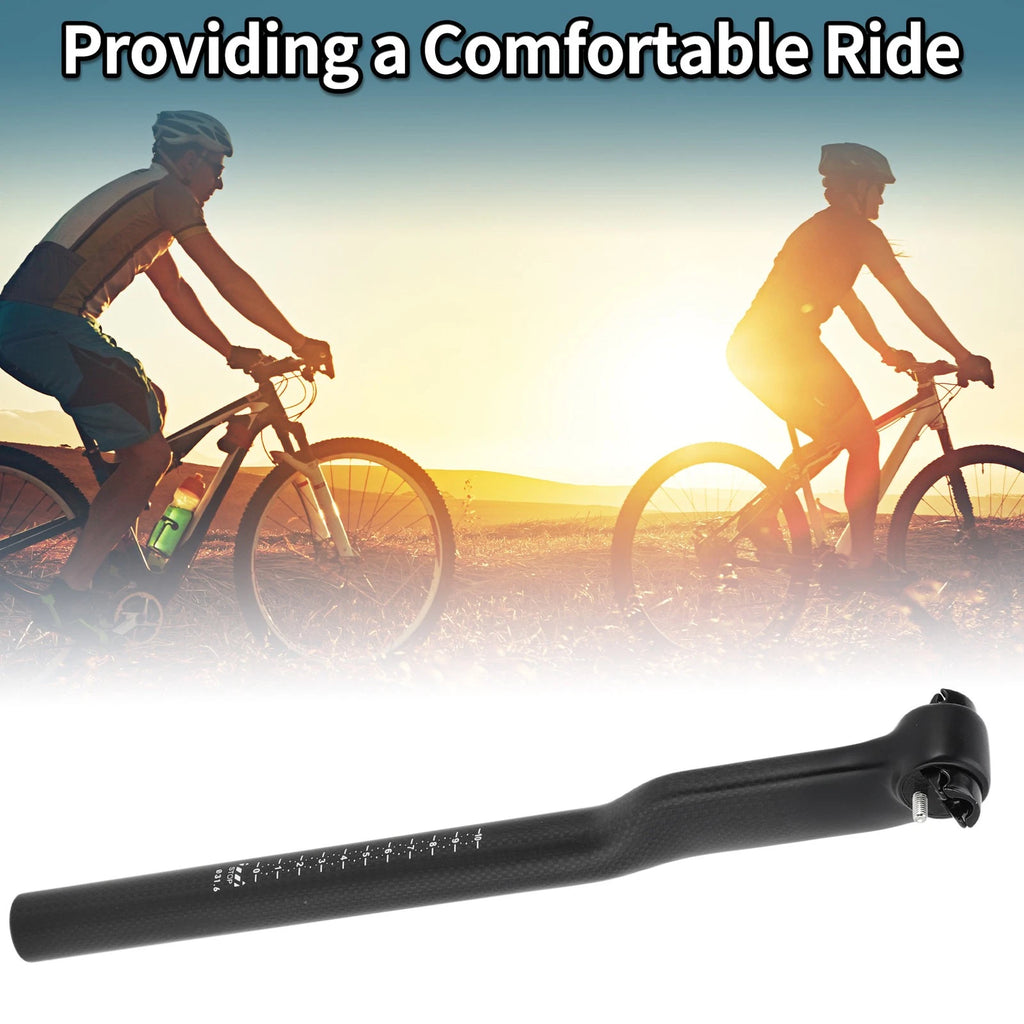Bike Seat Post 31.6mm Adjustable Height Saddle Post for 3K Matte Black