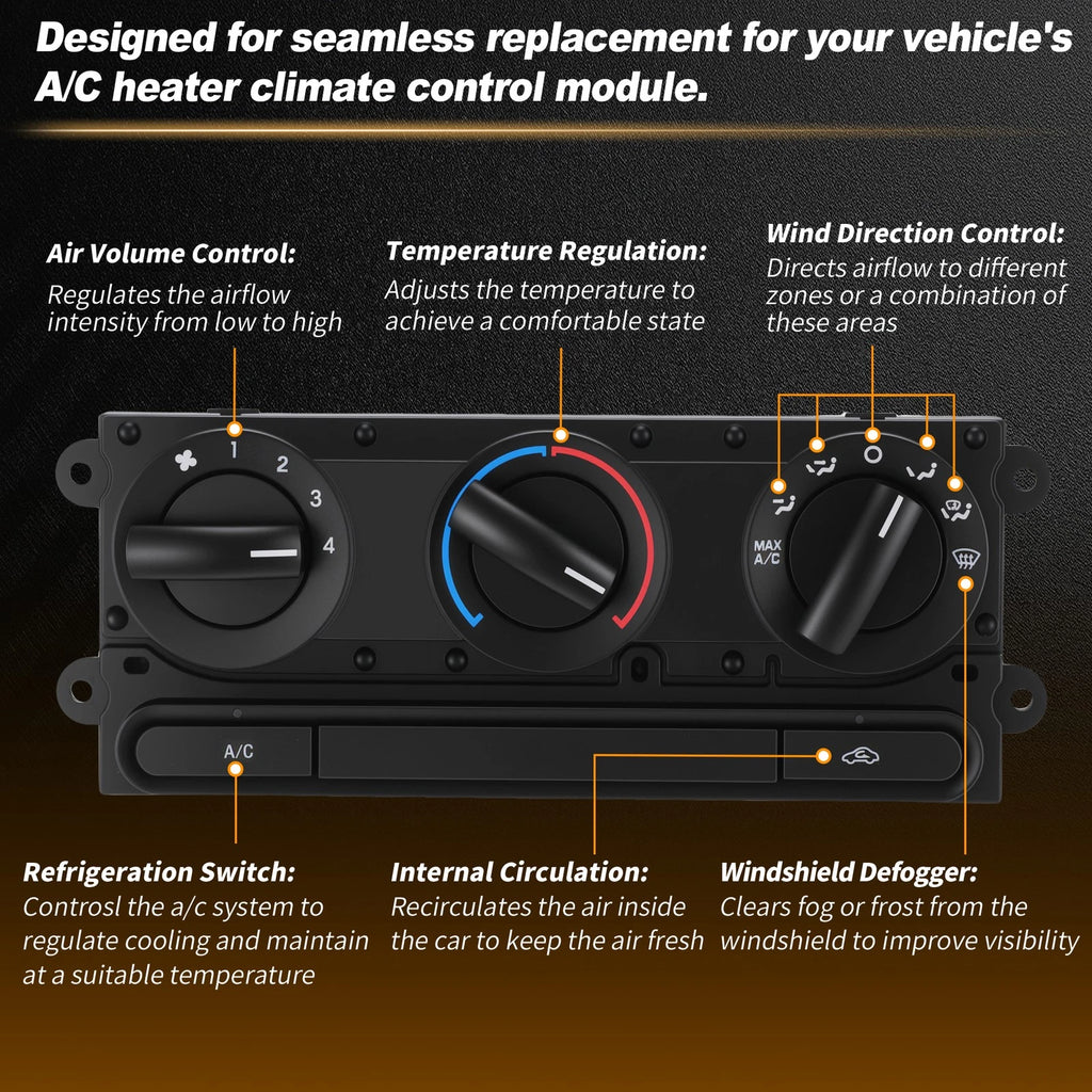 A/C Heater Climate Control Module Panel 599-172 for Ford F-150 (2005–2008)