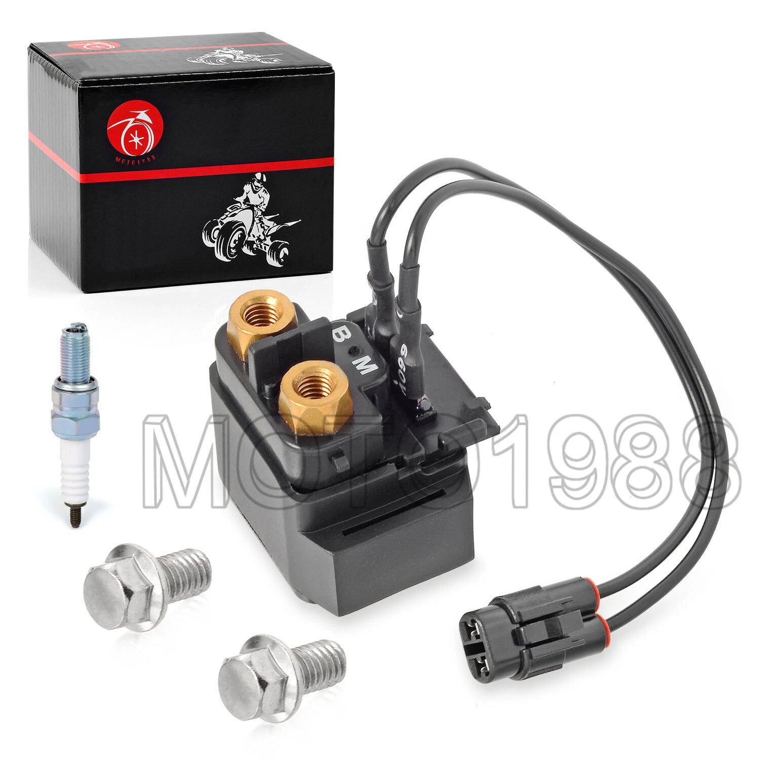 Starter Relay Solenoid & Spark Plug for Yamaha Grizzly 600 YFM600 (1999–2001)
