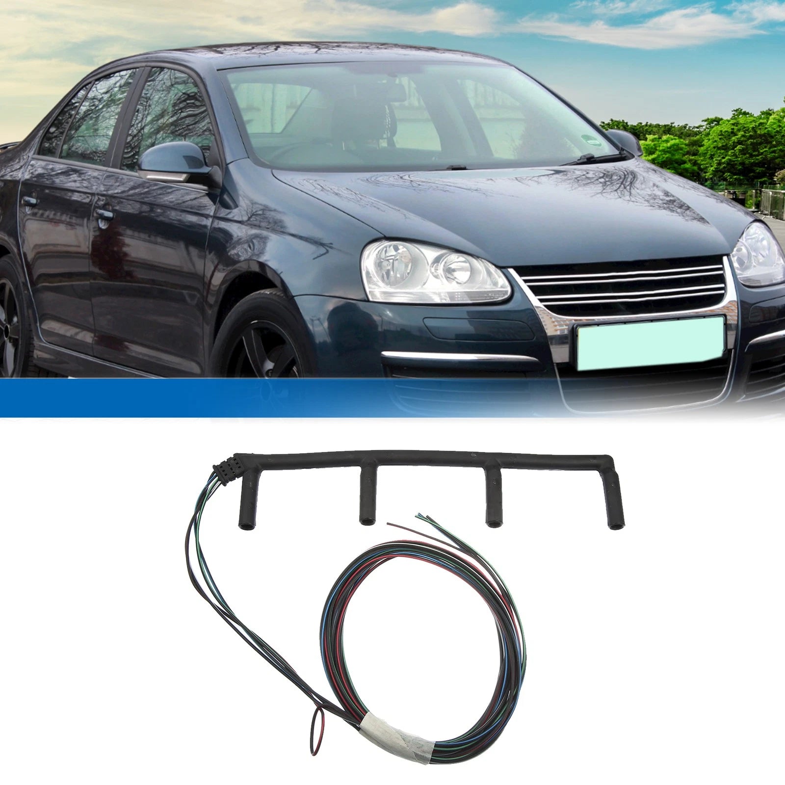 Glow Plug Wiring Harness Set Replacement for Volkswagen Jetta 2002–2010