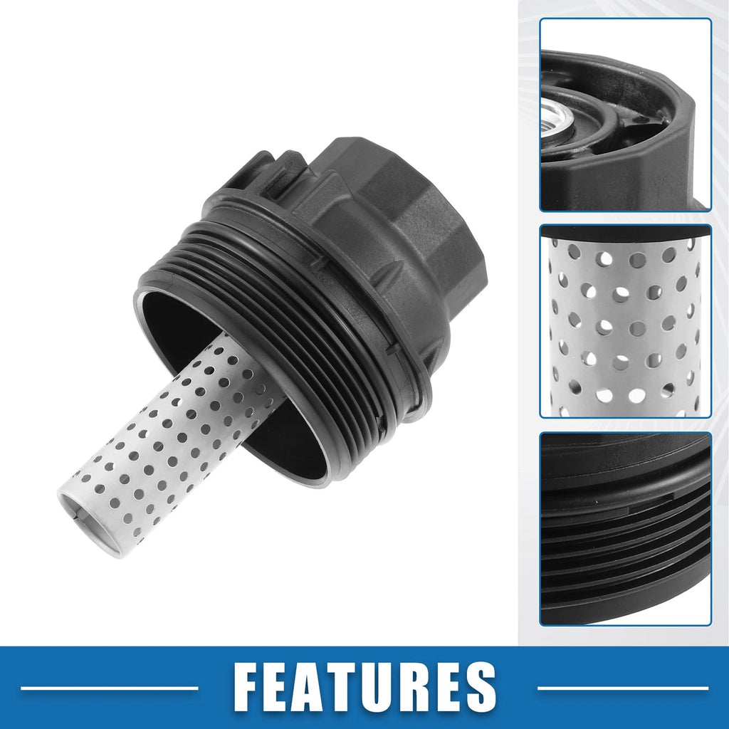 Engine Oil Filter Housing Cover Cap Replacement for Toyota Tundra (2008–2021)