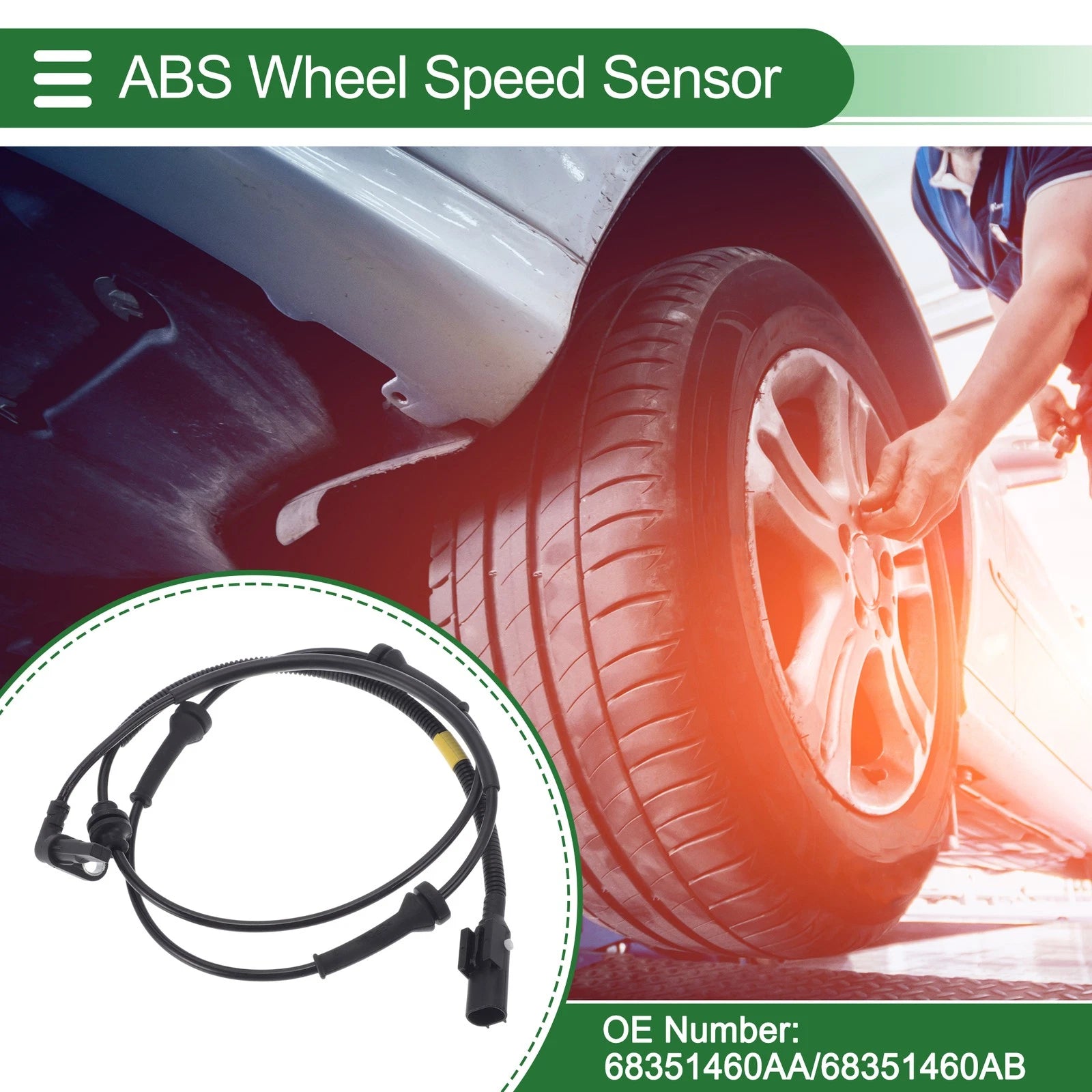 ABS Wheel Speed Sensor No. 68351460AA for Jeep Compass (2017–2022)