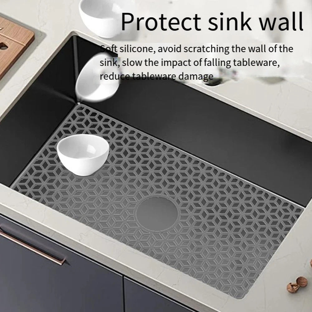 Large Silicone Sink Protector 30" x 19" with Non-Slip Features