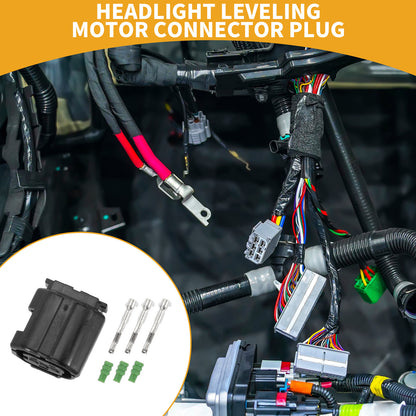 3 Pin Headlight Leveling Motor Connector Plug Female for Toyota (2009–2017)