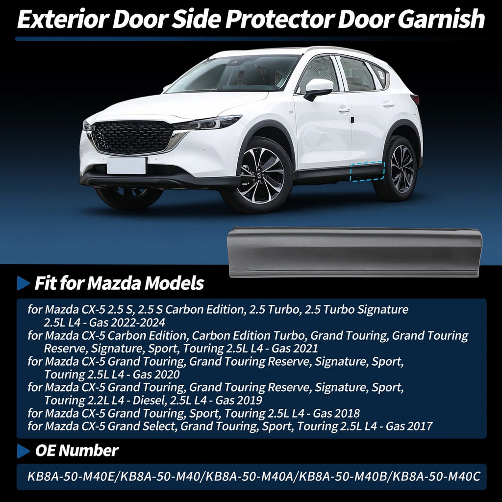 Rear Left Door Lower Trim Garnish Replacement for Mazda CX-5 (2017–2024)