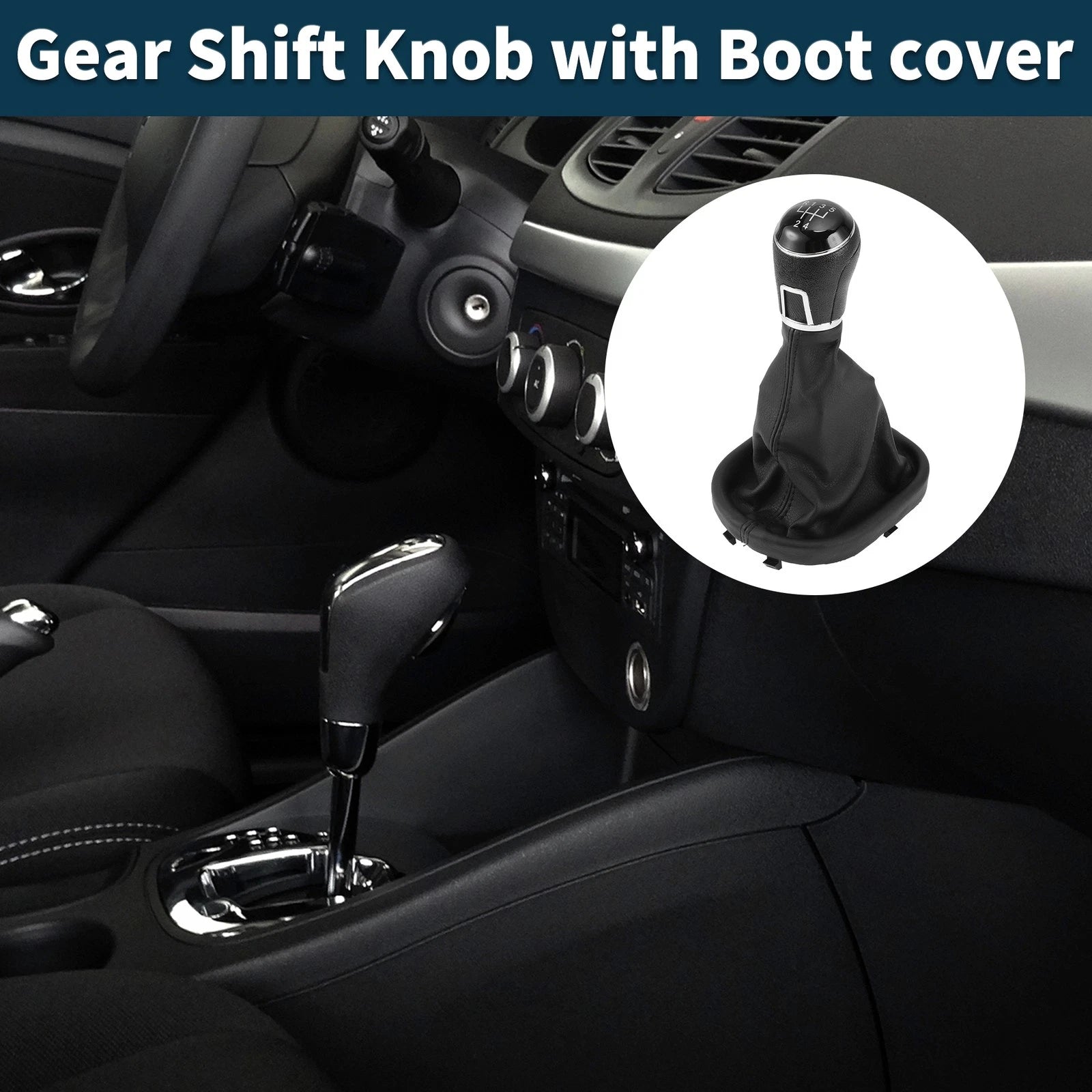 Gear Shift Knob with Boot Cover for Volkswagen Touran (2003–2010)