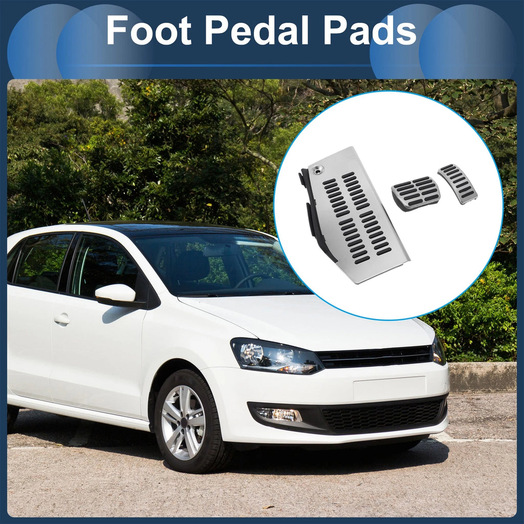 3 Pc Automatic Foot Accelerator Pedal Covers for Volkswagen Polo (2009–2017)