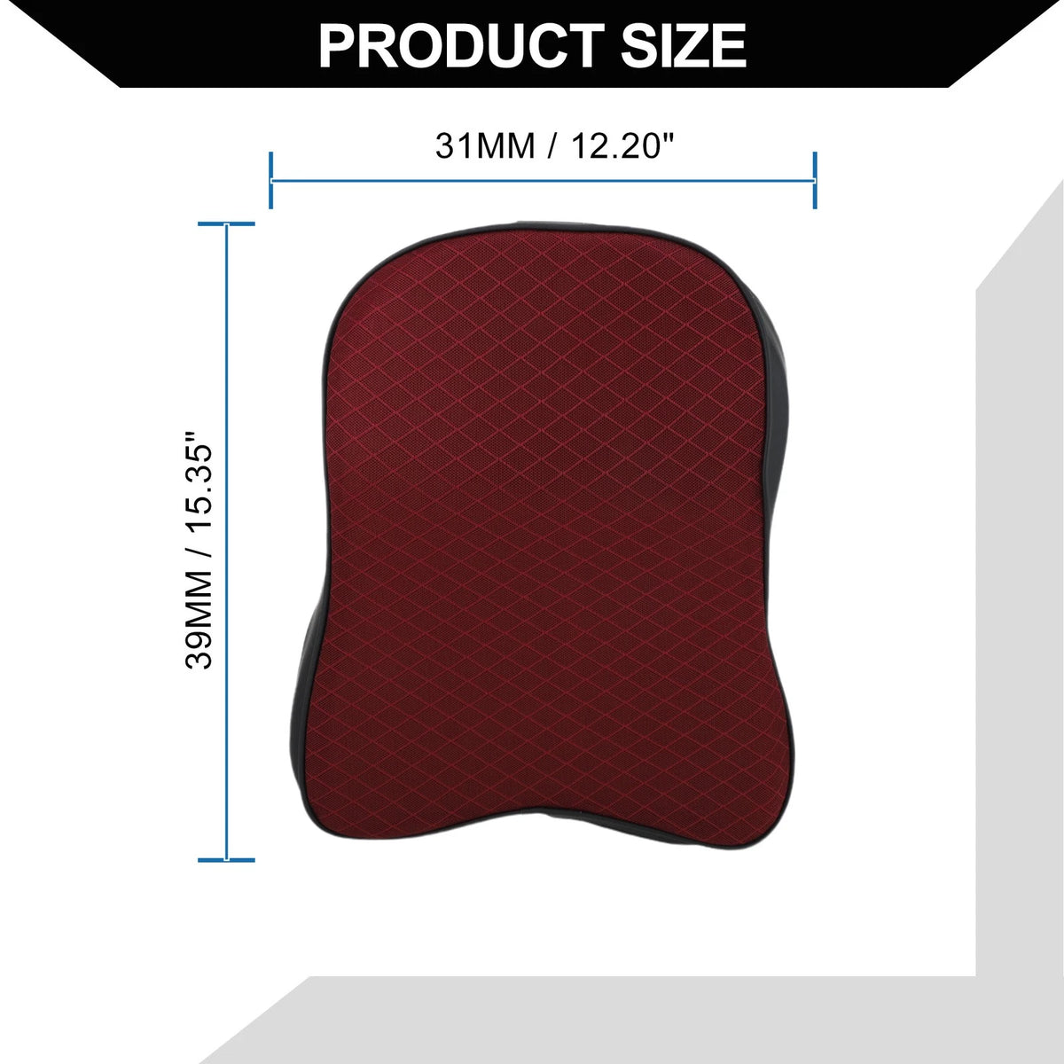 Car Seat Headrest Pillow for Neck Support (Black Red)