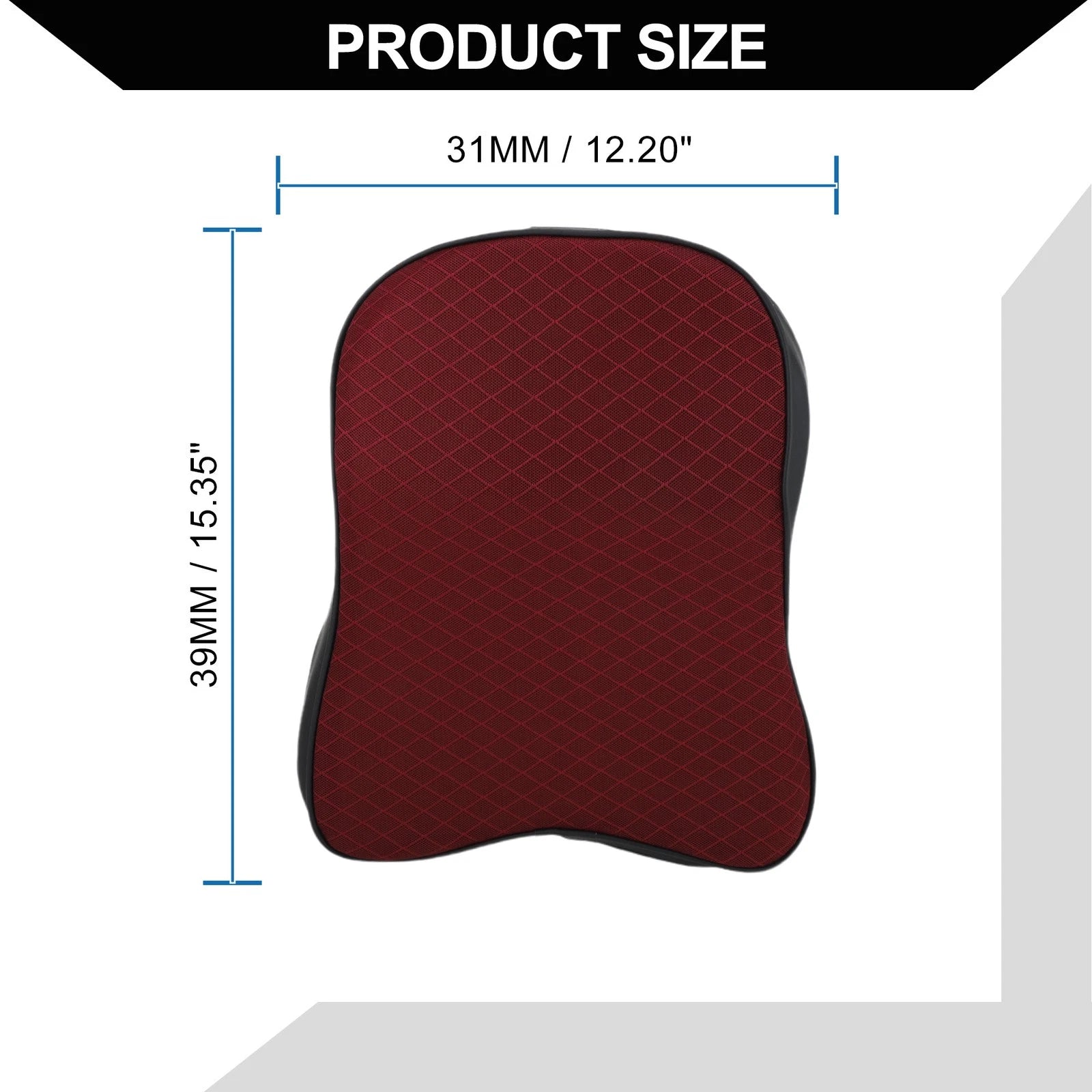 Car Seat Headrest Pillow for Neck Support (Black Red)