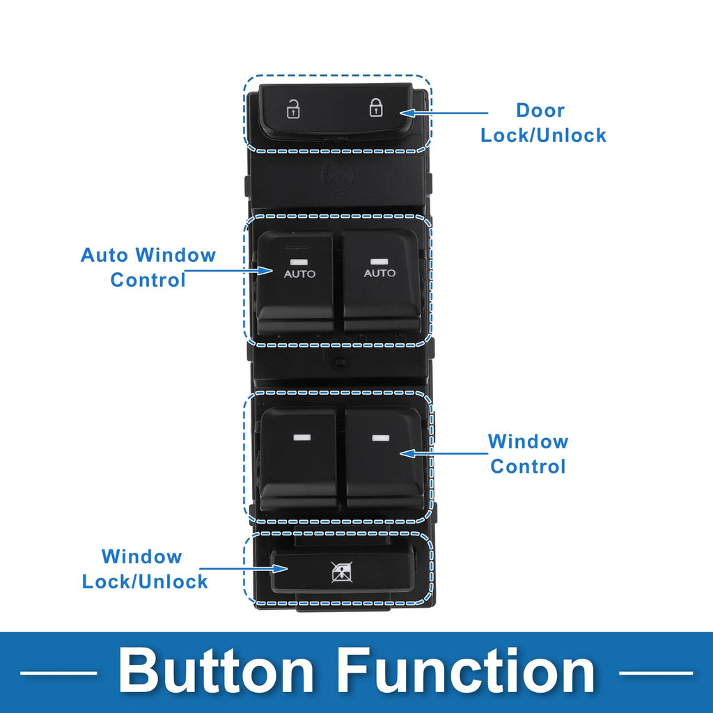 Front Left Right Power Window Switch for Hyundai Sonata LF (2015–2017)