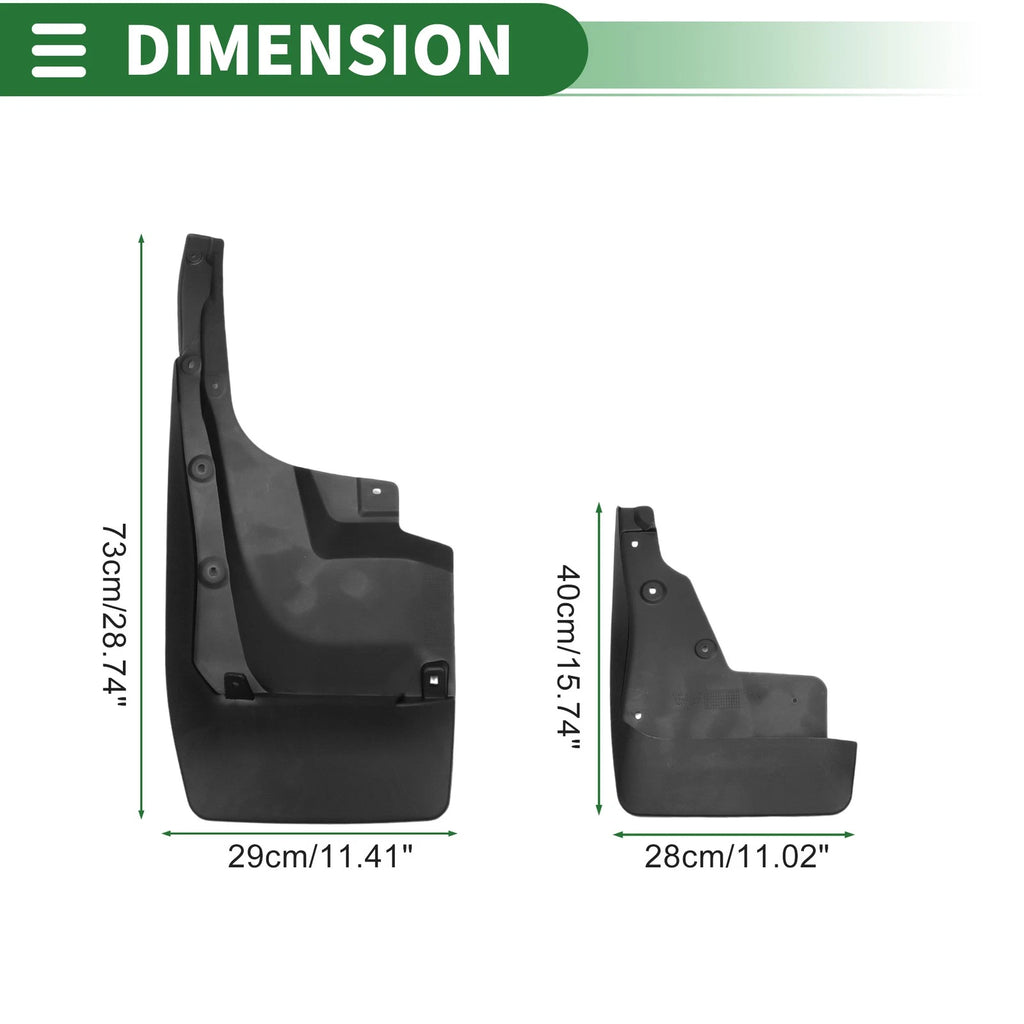 Mud Flaps Splash Guards Front & Rear for Lexus LX570 (2016–2022)