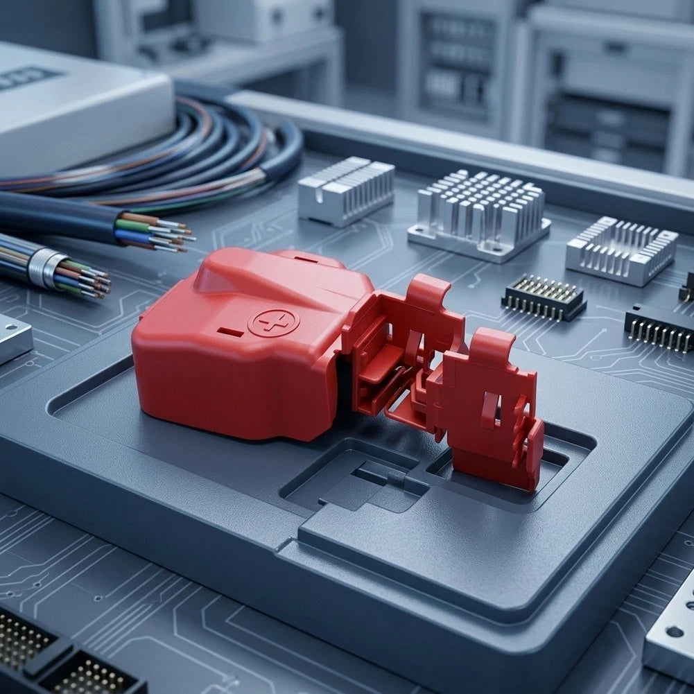 Positive Terminal Cap for Car Maintenance (Robust Red Plastic)