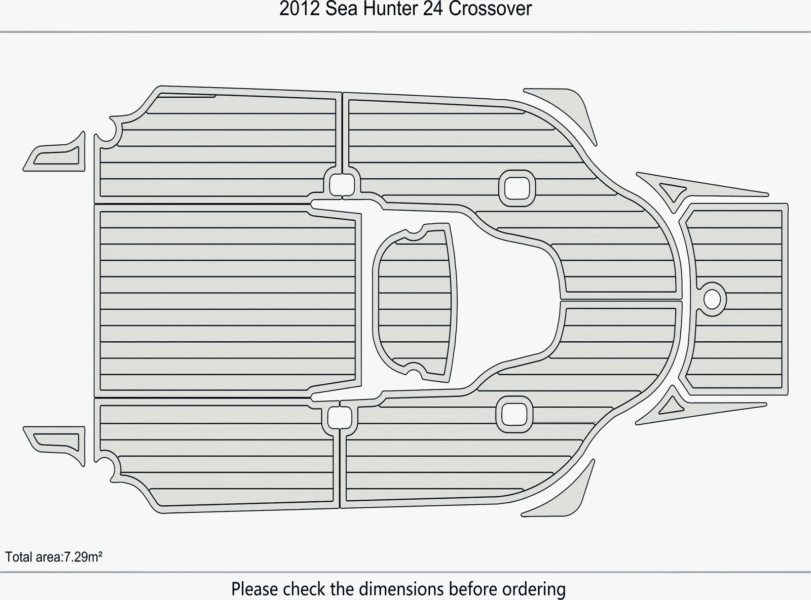 EVA Pads Flooring Mat for Sea Hunter 24 Crossover (2012)
