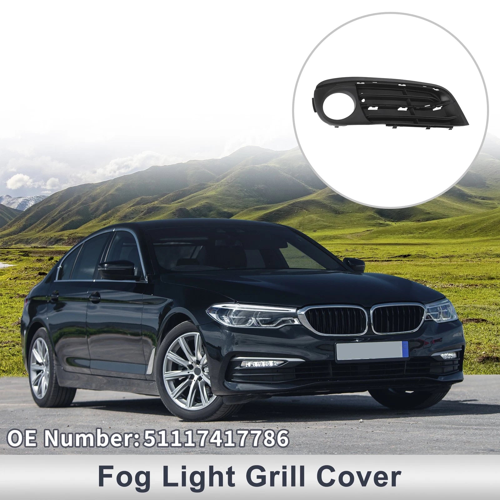 Front Right Fog Light Grill Replacement for BMW 5 Series (2014–2017)