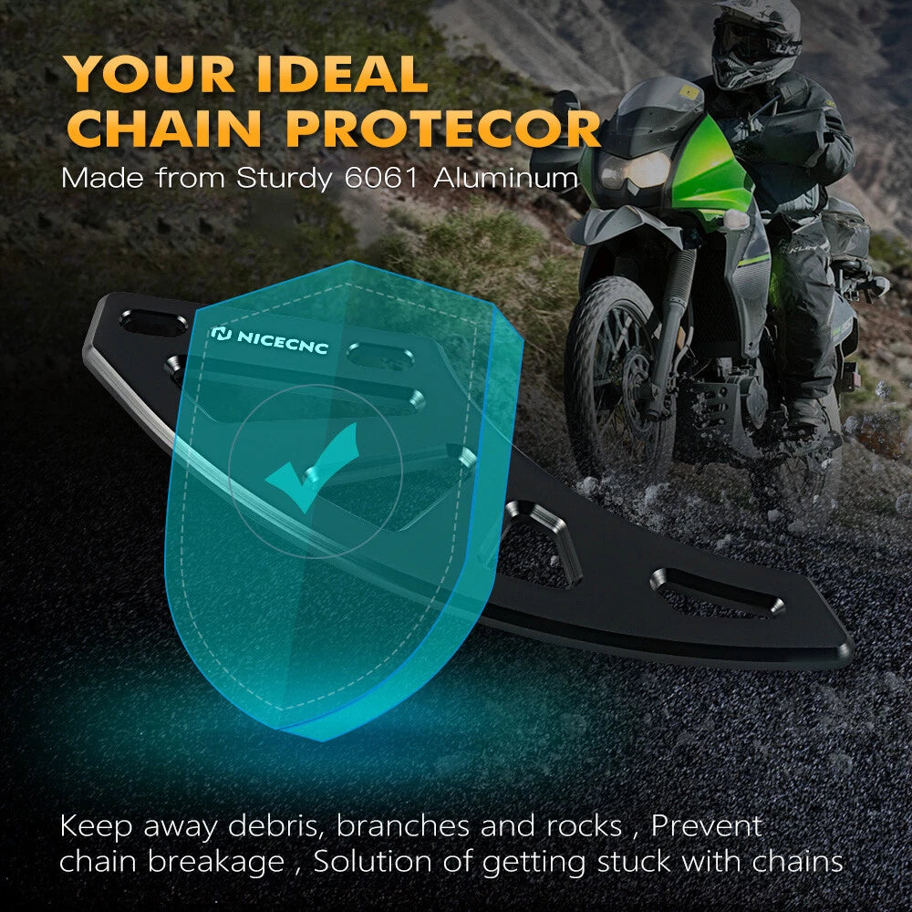 Rear Chain Guard Cover Protector for Kawasaki KLR650 (2008–2018)